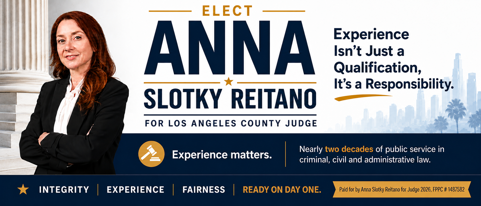Anna Slotky Reitano for Judge Banner Ad Campaign